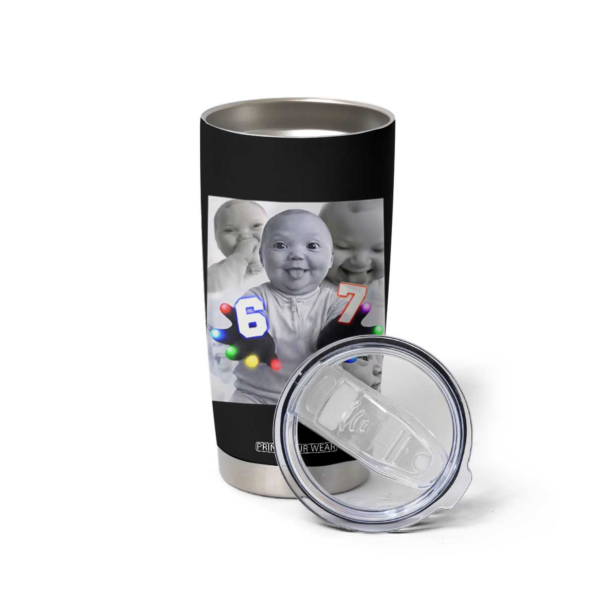 Gloving Niche 67 Ai Baby Meme Tumbler Cup Six Seven Hand Funny Laughing Baby TS10 Print Your Wear
