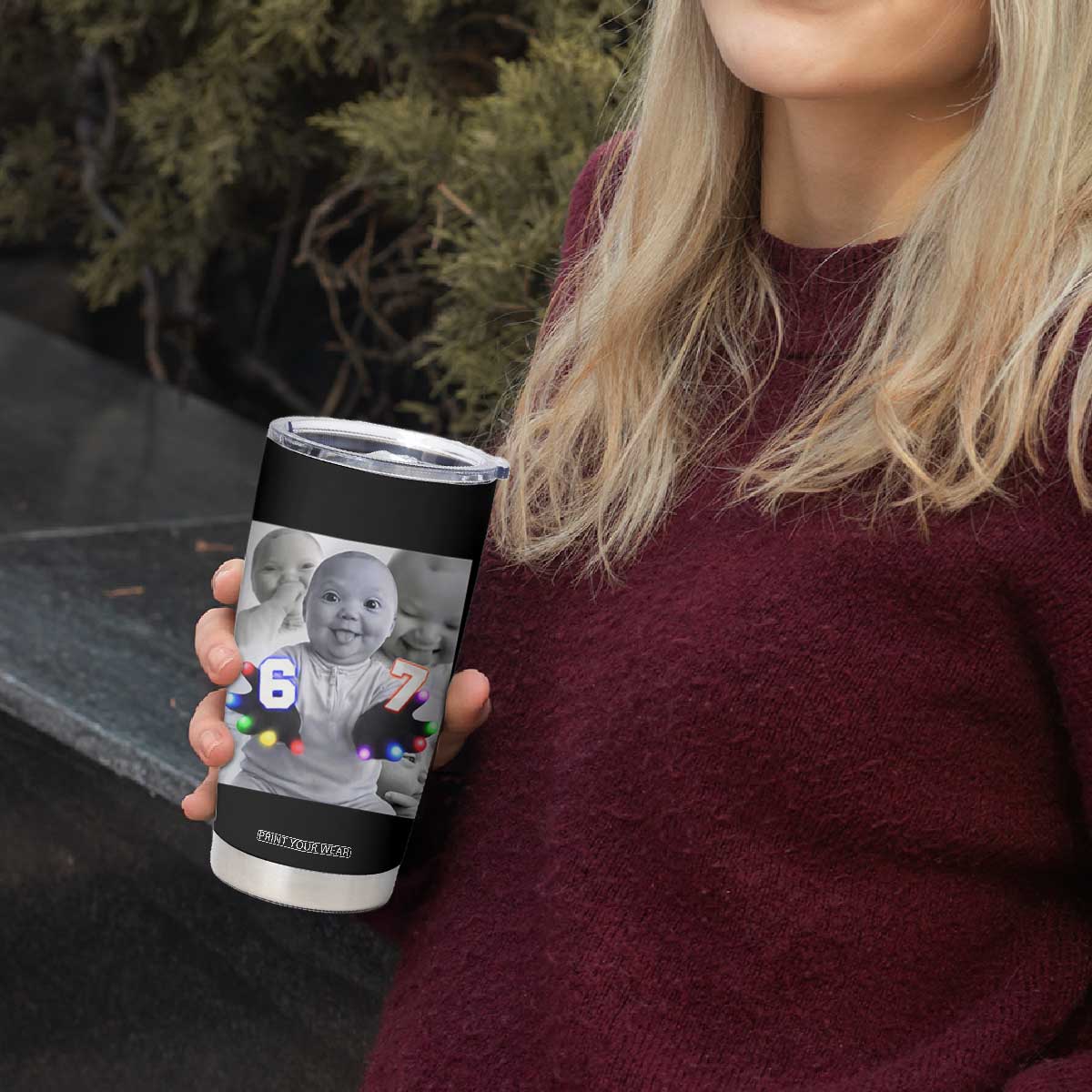 Gloving Niche 67 Ai Baby Meme Tumbler Cup Six Seven Hand Funny Laughing Baby TS10 Print Your Wear