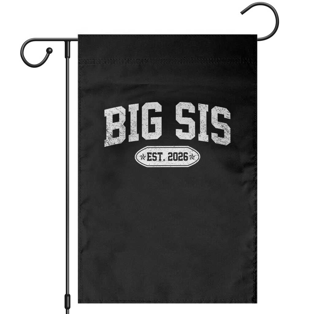 Big Sis Est 2026 Garden Flag Big Sister Baby Announcement