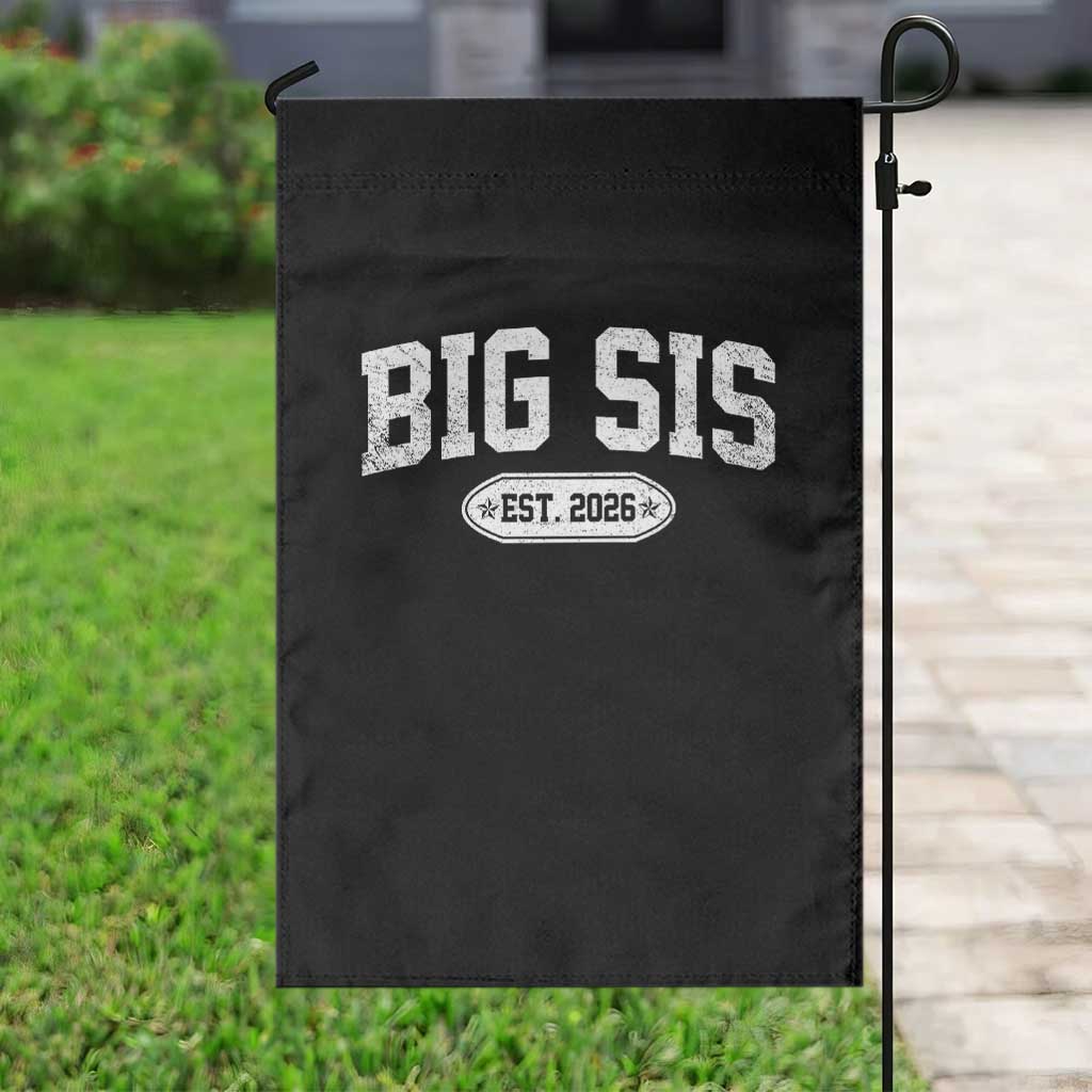 Big Sis Est 2026 Garden Flag Big Sister Baby Announcement