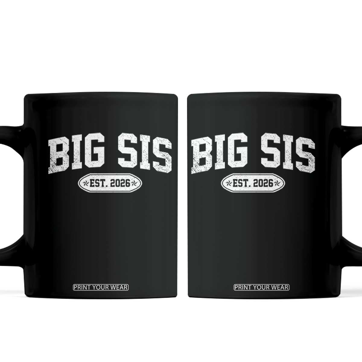 Big Sis Est 2026 Coffee Mug Big Sister Baby Announcement