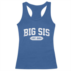 Big Sis Est 2026 Racerback Tank Top Big Sister Baby Announcement