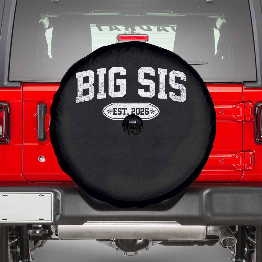 Big Sis Est 2026 Spare Tire Cover Big Sister Baby Announcement