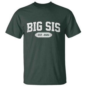 Big Sis Est 2026 T Shirt Big Sister Baby Announcement