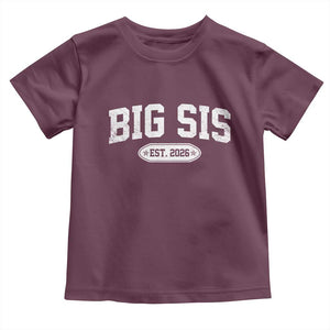 Big Sis Est 2026 Toddler T Shirt Big Sister Baby Announcement
