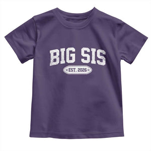 Big Sis Est 2026 Toddler T Shirt Big Sister Baby Announcement