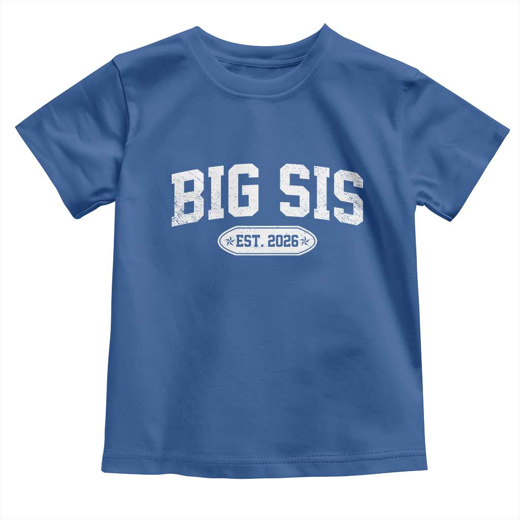 Big Sis Est 2026 Toddler T Shirt Big Sister Baby Announcement