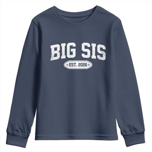 Big Sis Est 2026 Youth Sweatshirt Big Sister Baby Announcement