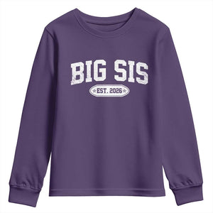 Big Sis Est 2026 Youth Sweatshirt Big Sister Baby Announcement