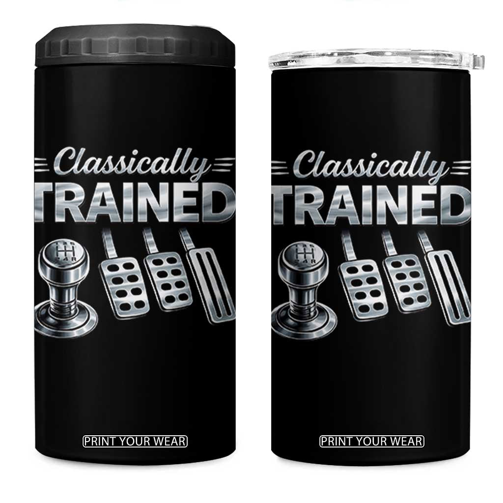 Classically Trained 4 in 1 Can Cooler Tumbler Dimmer Manual Transmission Car Humor Pedals Driving TS10 One Size: 16 oz Black Print Your Wear