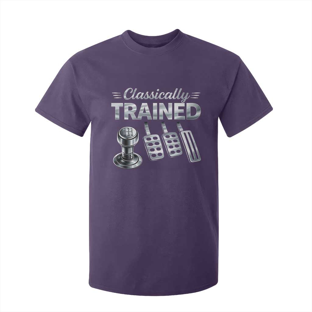 Classically Trained T Shirt For Kid Dimmer Manual Transmission Car Humor Pedals Driving TS10 Purple Print Your Wear
