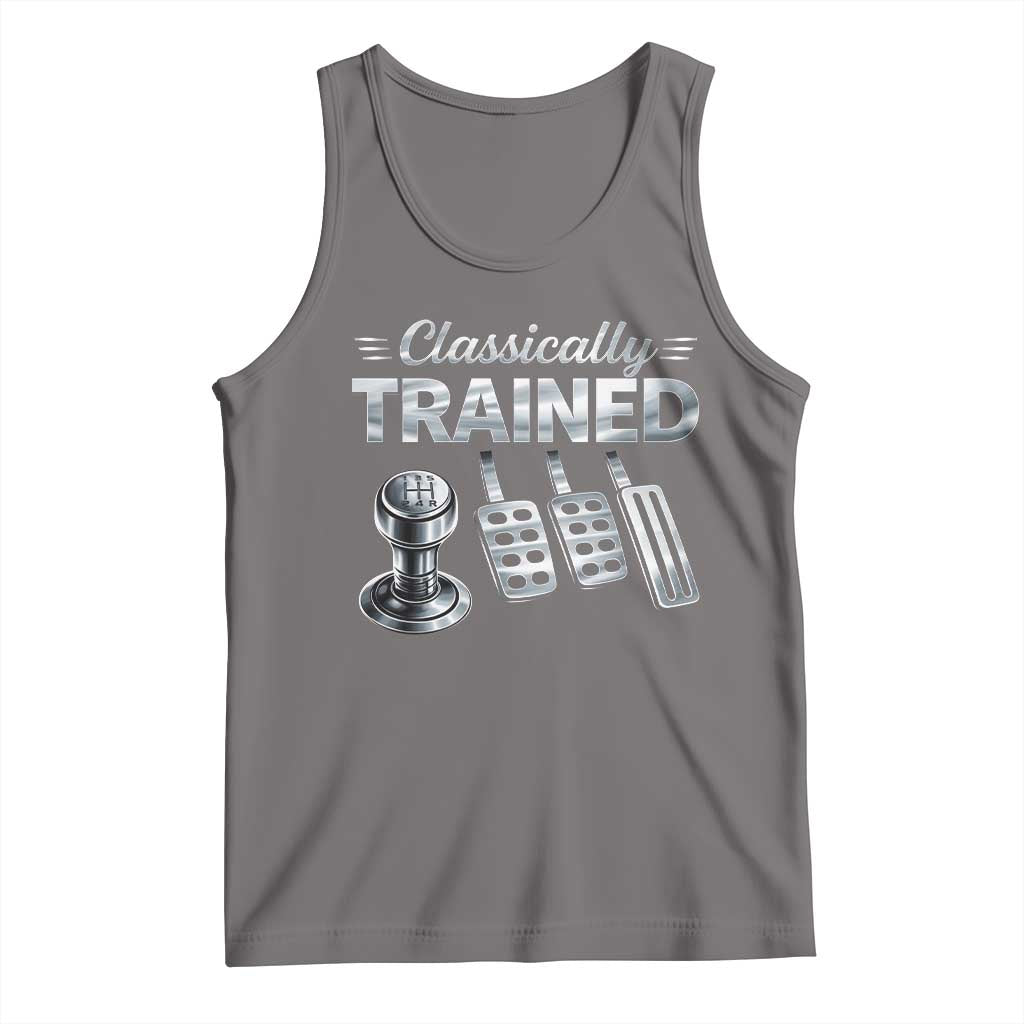Classically Trained Tank Top Dimmer Manual Transmission Car Humor Pedals Driving TS10 Deep Heather Print Your Wear