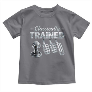 Classically Trained Toddler T Shirt Dimmer Manual Transmission Car Humor Pedals Driving TS10 Charcoal Print Your Wear