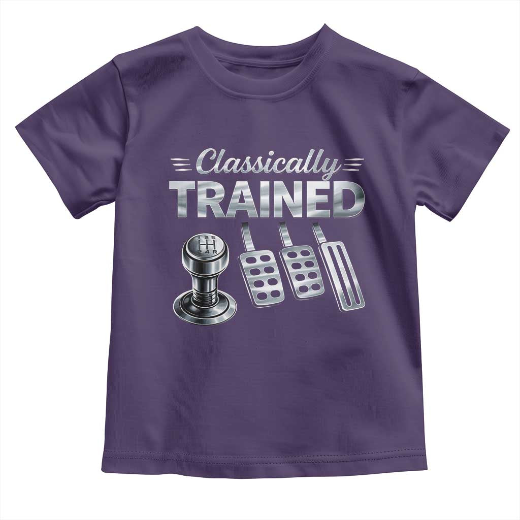 Classically Trained Toddler T Shirt Dimmer Manual Transmission Car Humor Pedals Driving TS10 Purple Print Your Wear