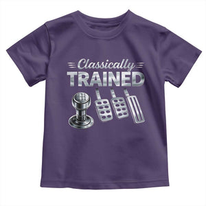Classically Trained Toddler T Shirt Dimmer Manual Transmission Car Humor Pedals Driving TS10 Purple Print Your Wear