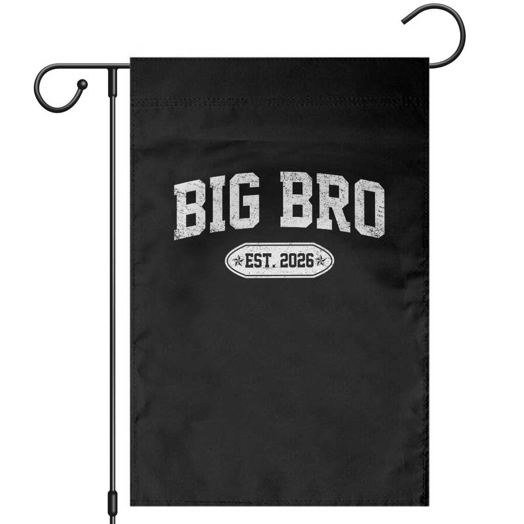 Big Bro Est 2026 Garden Flag Big Brother Baby Announcement TS10 Black Print Your Wear