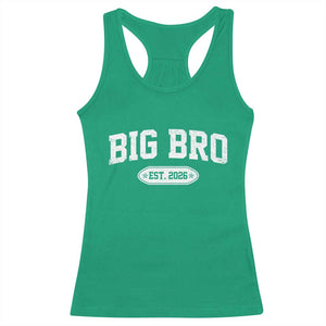 Big Bro Est 2026 Racerback Tank Top Big Brother Baby Announcement
