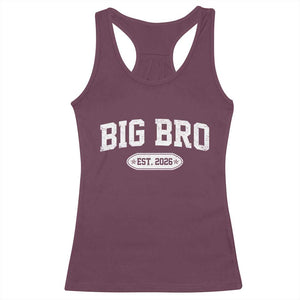 Big Bro Est 2026 Racerback Tank Top Big Brother Baby Announcement