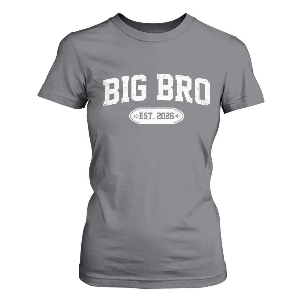 Big Bro Est 2026 T Shirt For Women Big Brother Baby Announcement