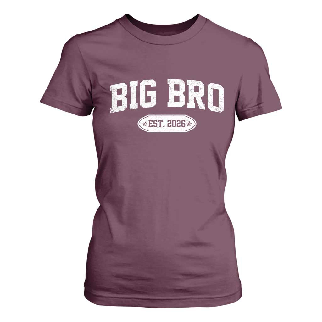 Big Bro Est 2026 T Shirt For Women Big Brother Baby Announcement