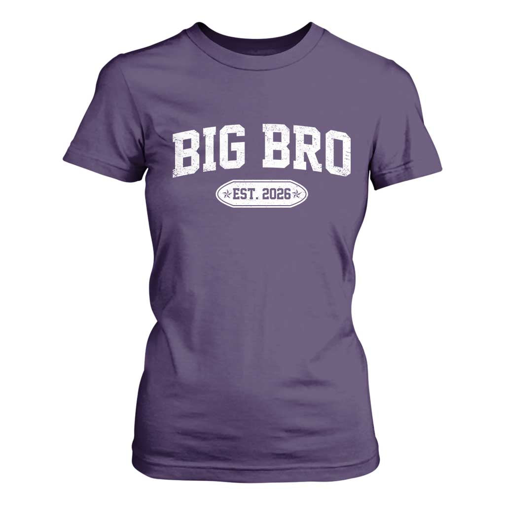 Big Bro Est 2026 T Shirt For Women Big Brother Baby Announcement
