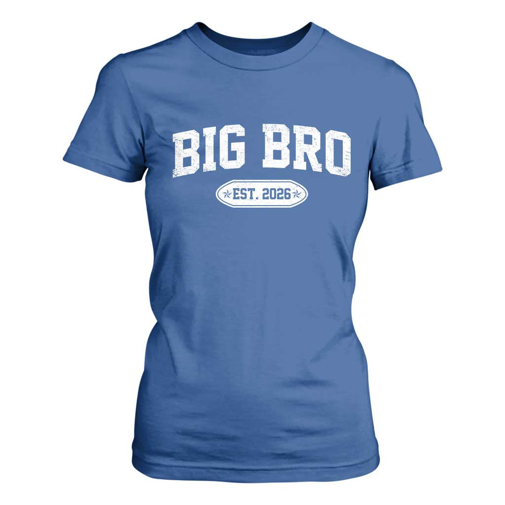 Big Bro Est 2026 T Shirt For Women Big Brother Baby Announcement
