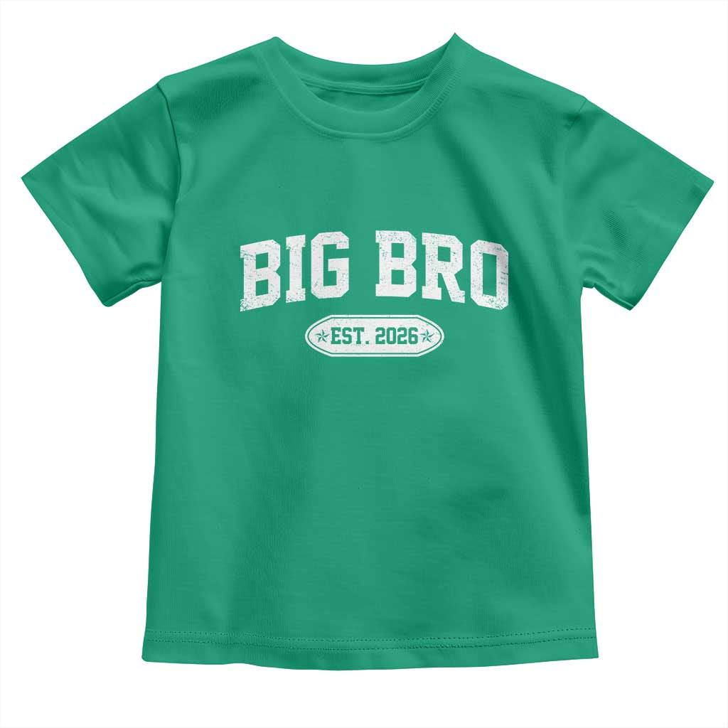 Big Bro Est 2026 Toddler T Shirt Big Brother Baby Announcement