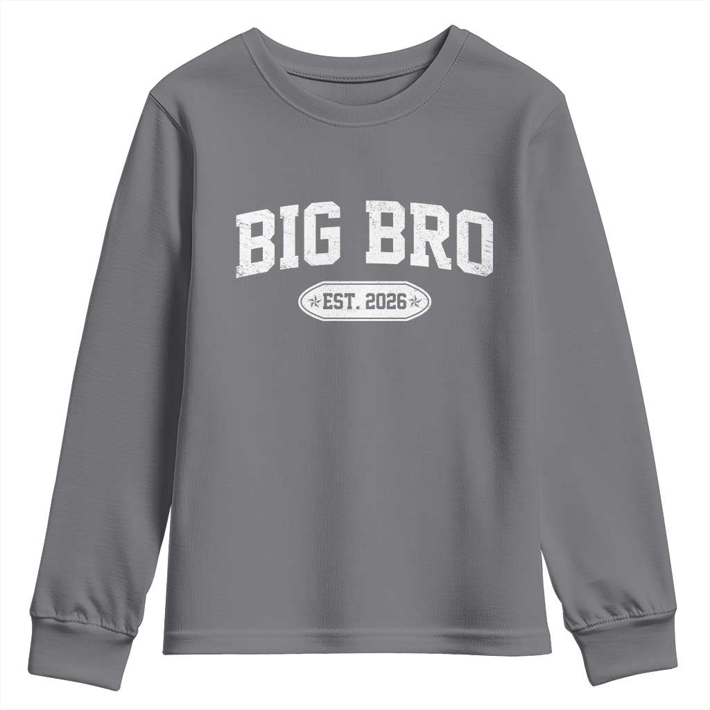 Big Bro Est 2026 Youth Sweatshirt Big Brother Baby Announcement