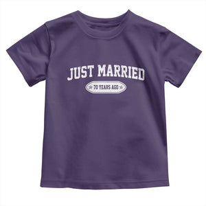 Just Married 70 Years Ago Toddler T Shirt 70th Wedding Anniversary Matching TS10 Purple Print Your Wear