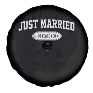 Just Married 60 Years Ago Spare Tire Cover 60th Wedding Anniversary Matching TS10 Print Your Wear
