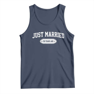 Just Married 50 Years Ago Tank Top 50th Wedding Anniversary Matching TS10 Navy Print Your Wear