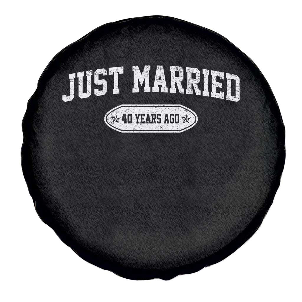 Just Married 40 Years Ago Spare Tire Cover 40th Wedding Anniversary Matching TS10 Print Your Wear