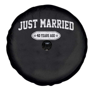 Just Married 40 Years Ago Spare Tire Cover 40th Wedding Anniversary Matching TS10 Print Your Wear