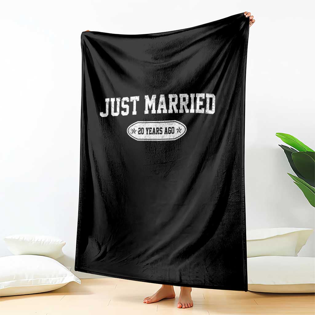Just Married 20 Years Ago Throw Blanket 20th Wedding Anniversary Matching TS10 Print Your Wear