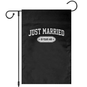 Just Married 20 Years Ago Garden Flag 20th Wedding Anniversary Matching TS10 Black Print Your Wear