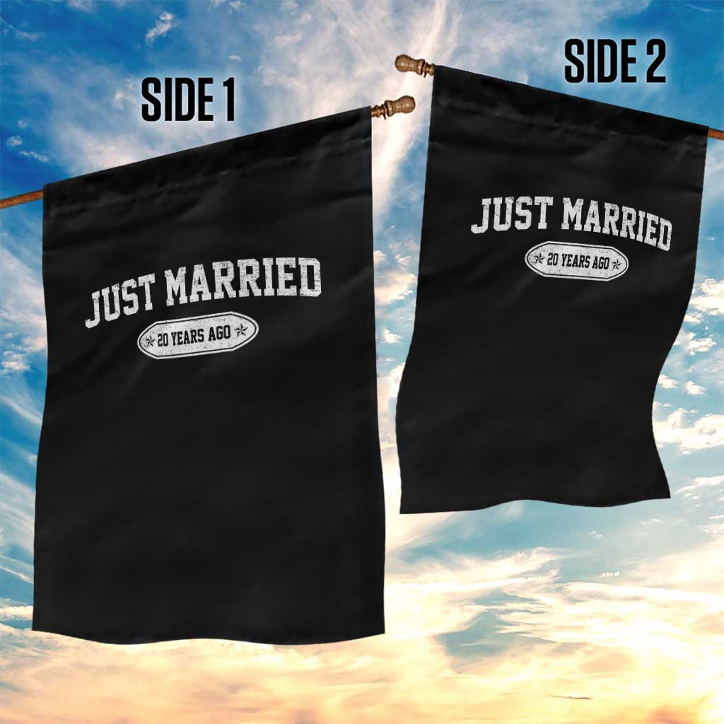 Just Married 20 Years Ago Garden Flag 20th Wedding Anniversary Matching TS10 Print Your Wear