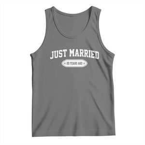 Just Married 20 Years Ago Tank Top 20th Wedding Anniversary Matching TS10 Black Heather Print Your Wear