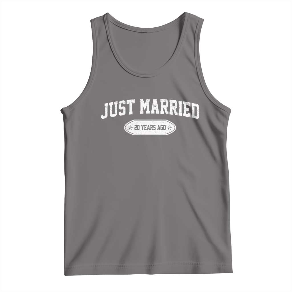 Just Married 20 Years Ago Tank Top 20th Wedding Anniversary Matching TS10 Deep Heather Print Your Wear