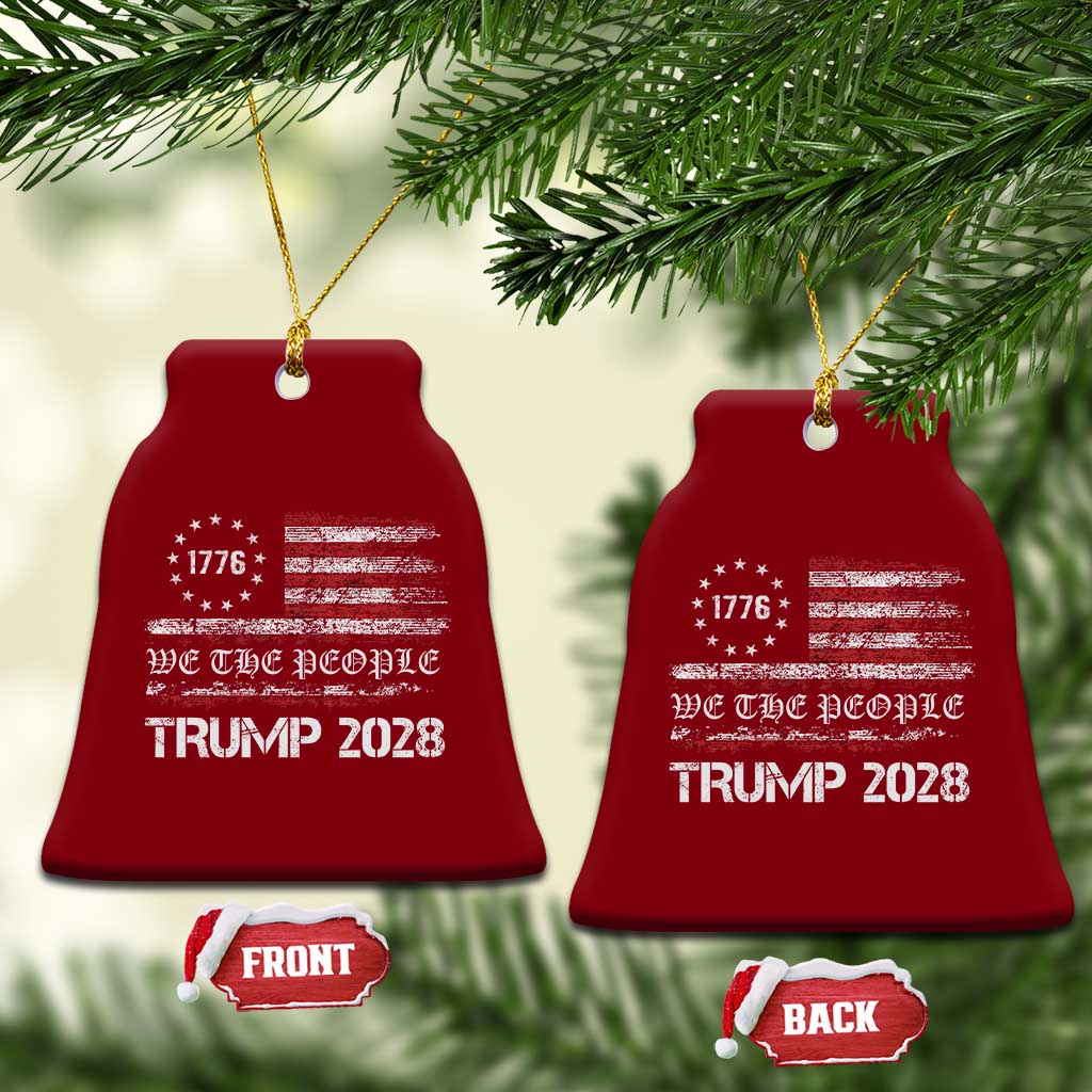 Pro Trump 2028 Ceramic Ornament America US Flag Retro Vintage TS10 Print Your Wear