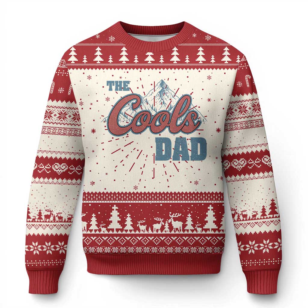 The Cool Dad Knit Sweatshirt Fathers Day Gifts TS10 Red Print Your Wear