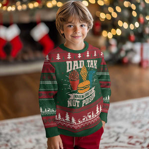 Dad Tax Knit Sweatshirt Making Sure It's Not Poison Fathers Day Gifts - Print Your Wear