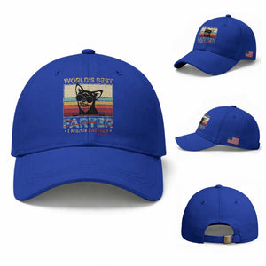 Funny Dad Dog Baseball Cap Fathers Day World's Best Farter I Mean Father TS10 Baseball Cap Universal Fit Royal Blue Print Your Wear