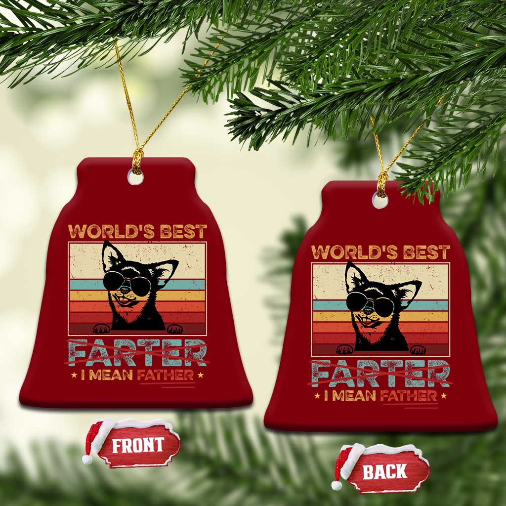 Funny Dad Dog Ceramic Ornament Fathers Day World's Best Farter I Mean Father TS10 Print Your Wear