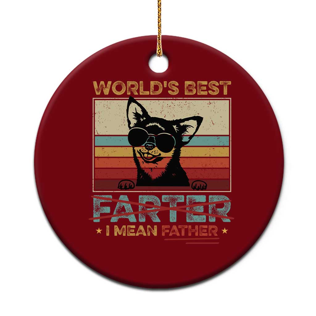 Funny Dad Dog Ceramic Ornament Fathers Day World's Best Farter I Mean Father TS10 1pc Red Print Your Wear
