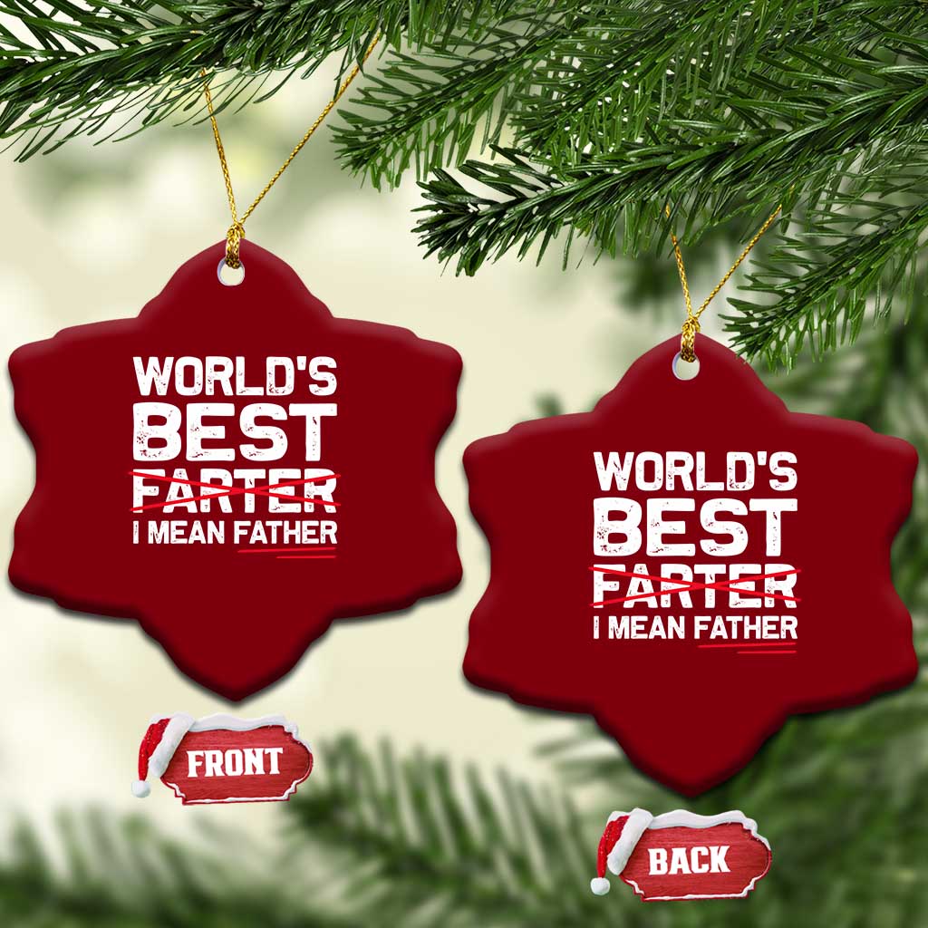 Retro World's Best Farter I Mean Father Ceramic Ornament Funny Best Dad TS10 Print Your Wear