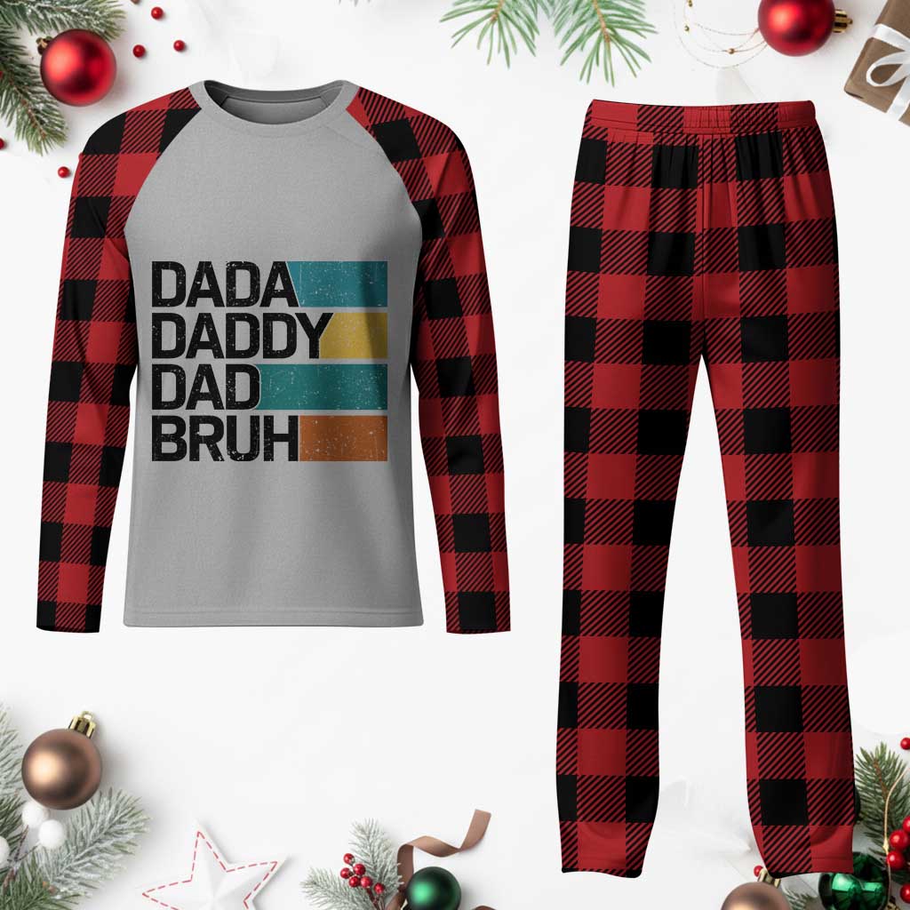Dada Daddy Dad Bruh Plaid Pajama Set Funny Fathers Day Bruh TS10 Buffalo Plaid Print Your Wear