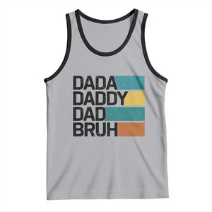 Dada Daddy Dad Bruh Tank Top Funny Fathers Day Bruh TS10 Athletic Heather Black Print Your Wear