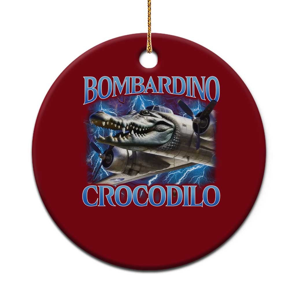 Bombardino Crocodilo Ceramic Ornament Internet Memes Italian Brainrot TS10 1pc Red Print Your Wear