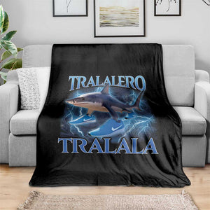 Tralalero Tralala Shark Throw Blanket Funny Internet Brainrot Memes Gen Alpha TS10 Print Your Wear