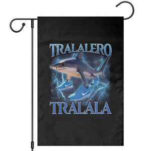 Tralalero Tralala Shark Garden Flag Funny Internet Brainrot Memes Gen Alpha TS10 Black Print Your Wear